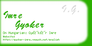 imre gyoker business card
