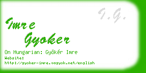 imre gyoker business card